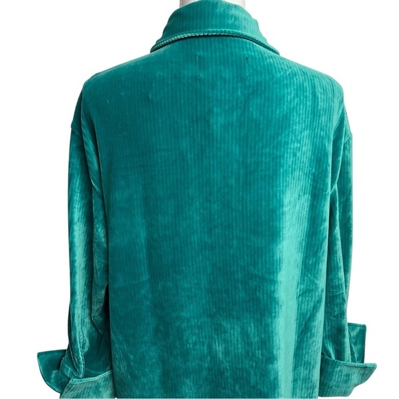 hunter & brown Women’s Oversized Corduroy Button Front Shirt Sz Medium Soft - Picture 5 of 11